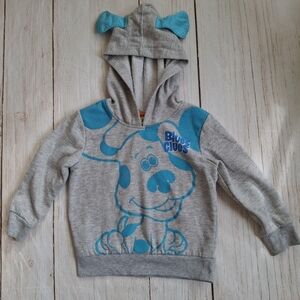 Blue's Clues Hoodie Sweater with Ears Toddler Size 3T